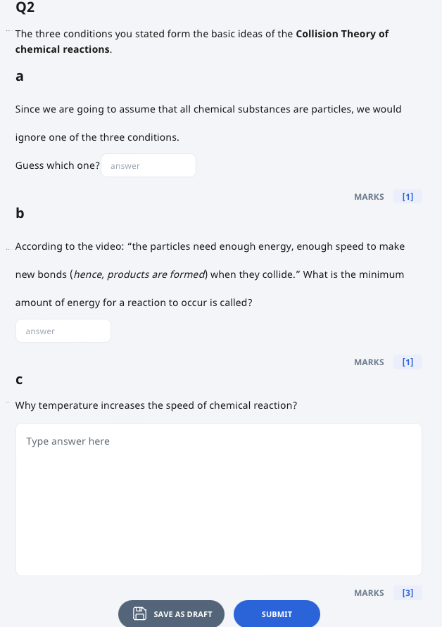 Attempt a Multi-Part Question