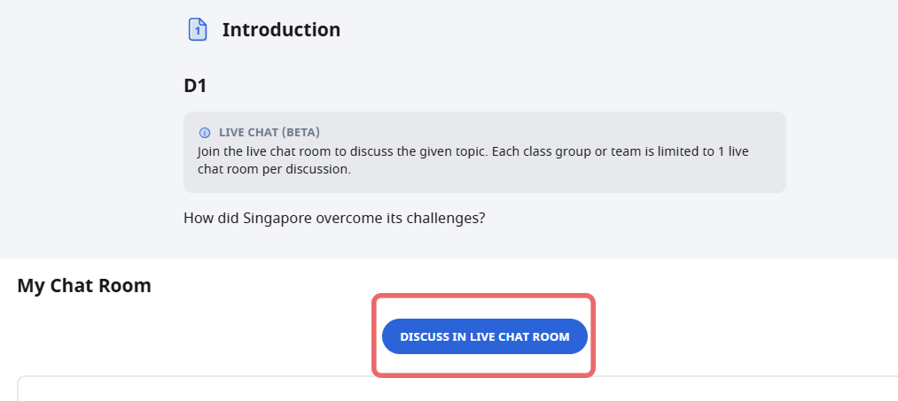 Discuss in Live Chat