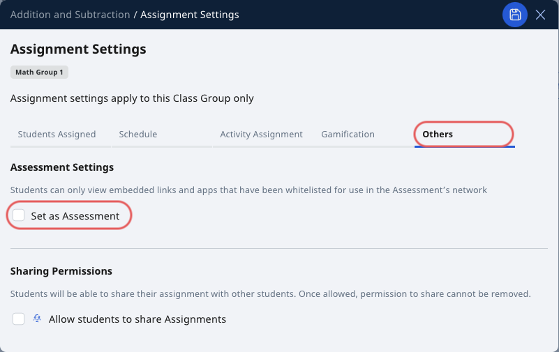 Manage Assignments