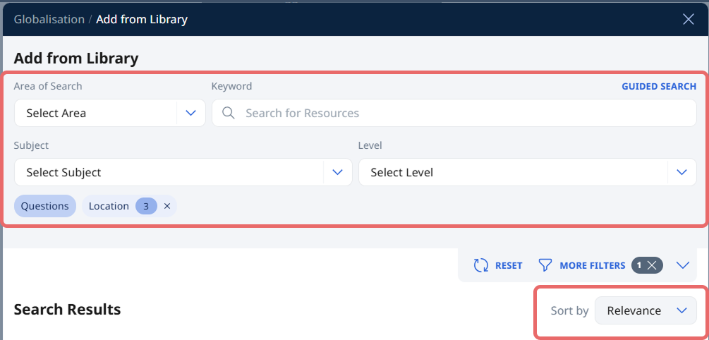 Add From Existing Questions