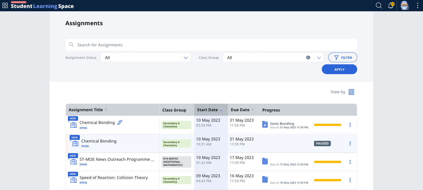 View Assignments