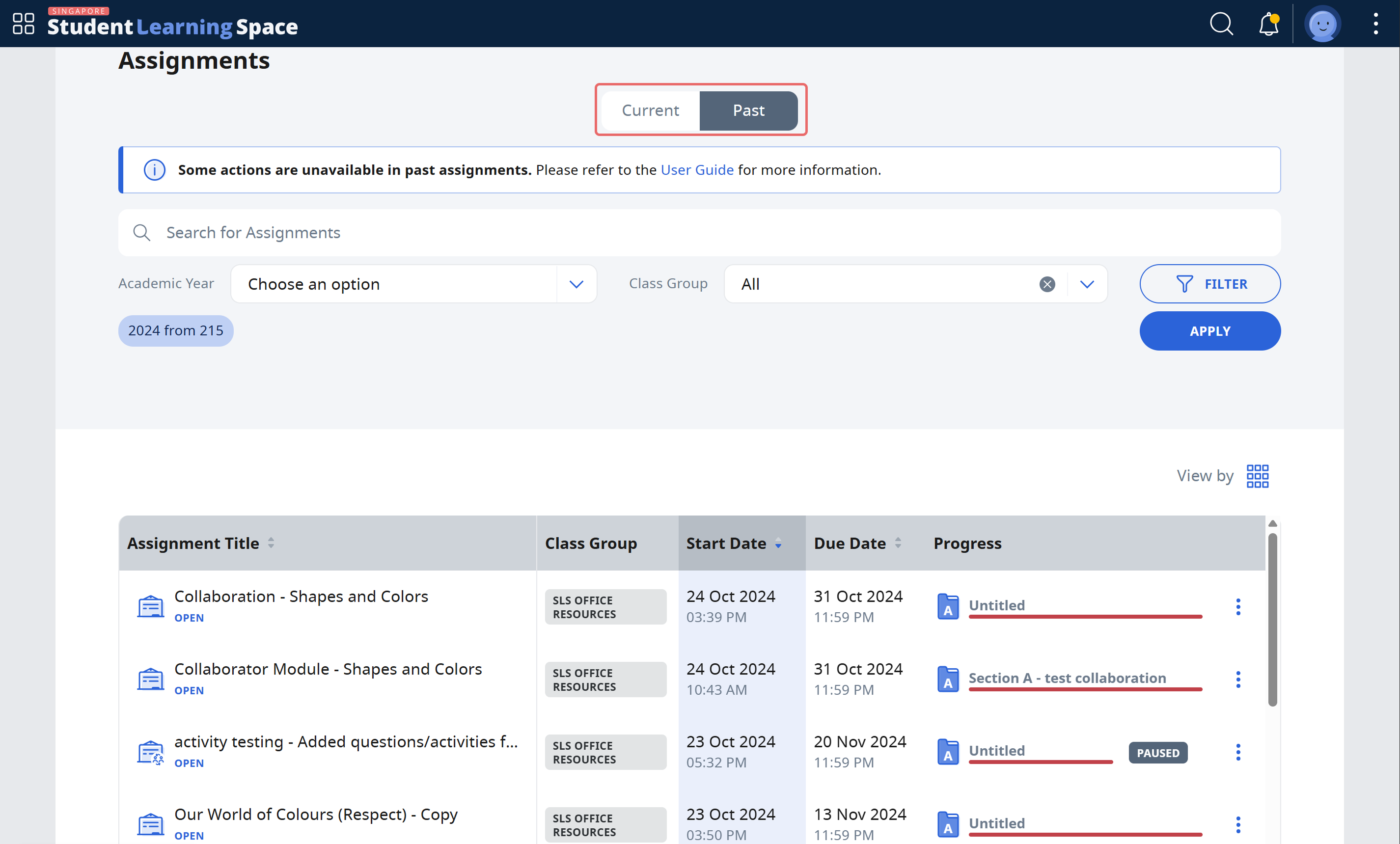 View Assignments