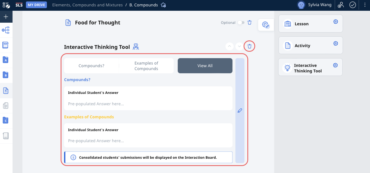 Add an Interactive Thinking Tool