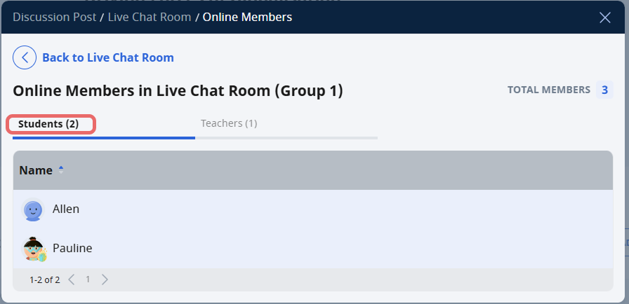 View Live Chat Room