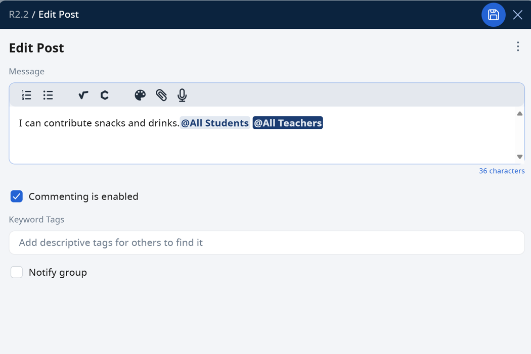 Post and Comment in the Forum