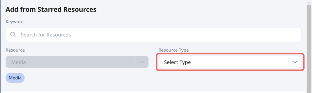 Add Existing Media Objects from Resources