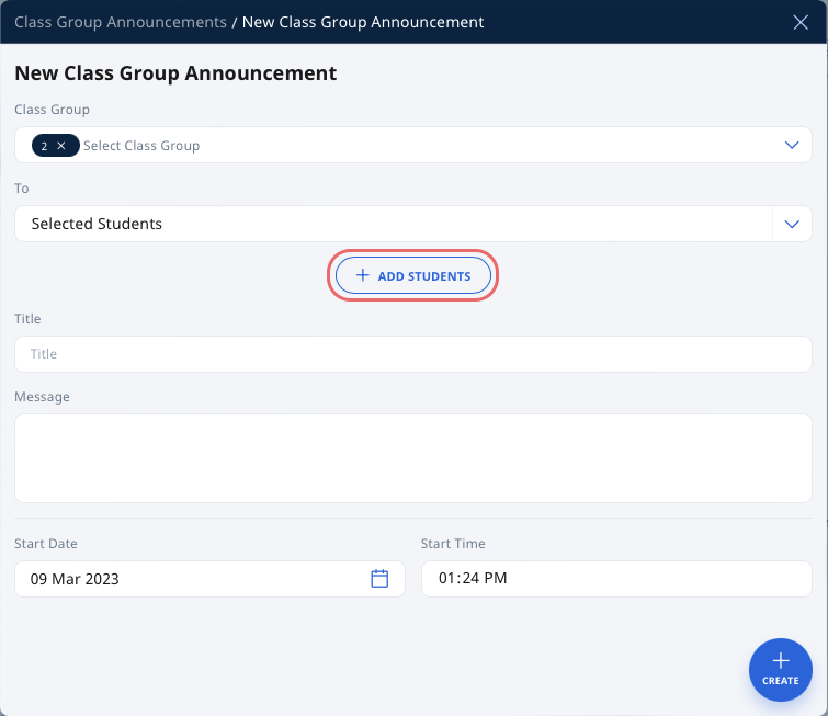 View and Create Announcements