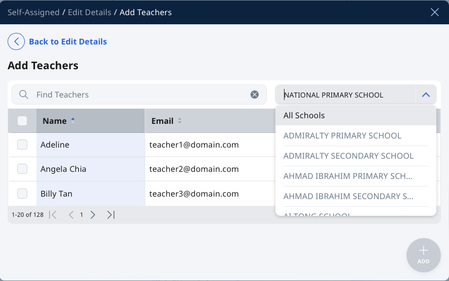 Add Teachers as Students to a Class Group