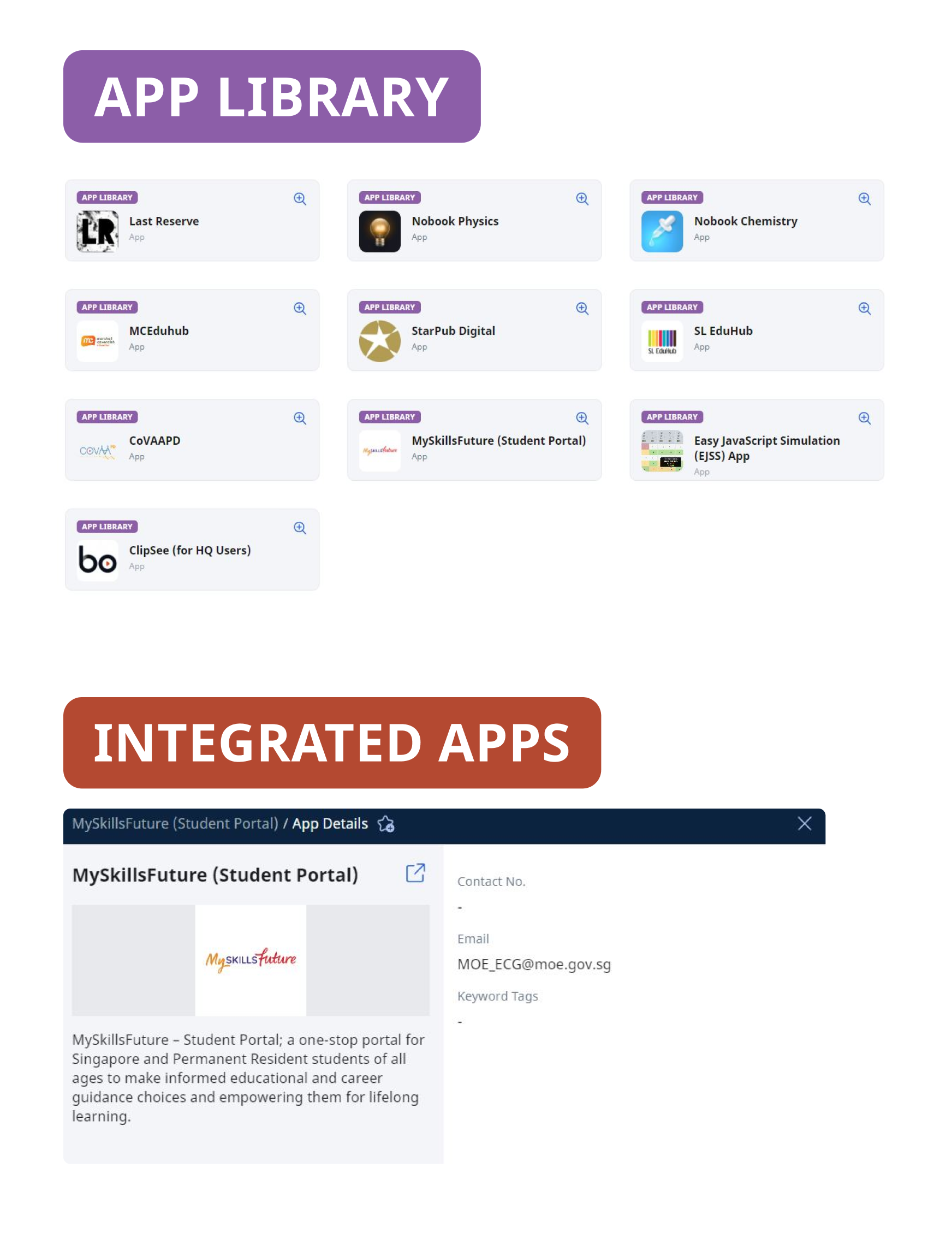 Integrated apps