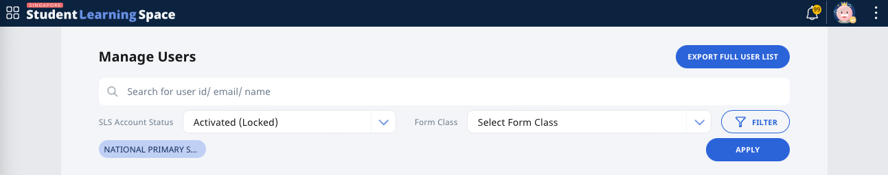 Inform Parents of Student SLS IDs